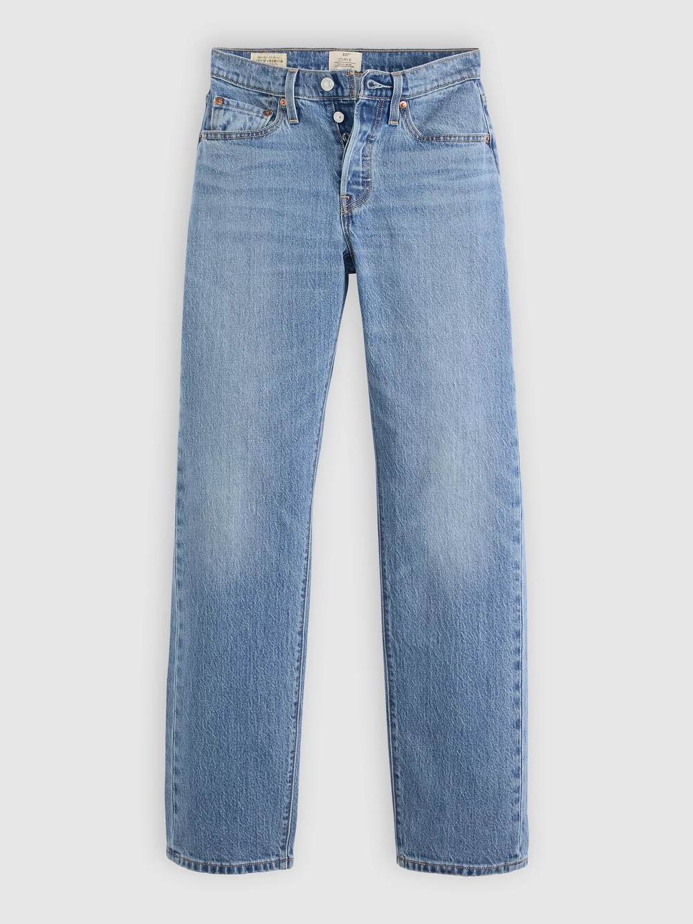 NWT Levis 501 Curve High Rise Straight Leg Stretch Jeans Blue 34x30 Womens